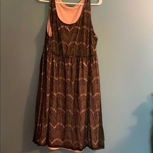 Plus Size Lacy Blush Dress